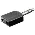 ADAPTOR ΑΠΟ JACK 6.35mm ΑΡΣ. STEREO ΣΕ 2ΘΗΛ. 6.35mm STEREO