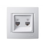 DOUBLE TELEPHONE WALL OUTLET