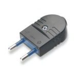AC FLAT PLUG MALE BLACK