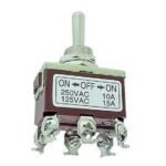 MAXI TOGGLE SWITCH DPDT (ON)-OFF-(ON) 10A/250V