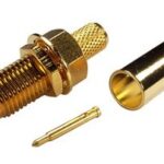 REVERSE SMA MALE FOR RG58, CRIMP TYPE, GOLDPLATED