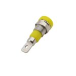 4mm PLUG FEMALE YELLOW. SOLDER CONNECTION. CHASSIS MOUNT