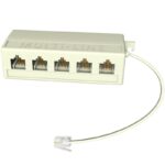 PHONE SPLITTER 1 MALE TO 5 FEMALE. 4C