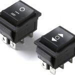 ROCKER SWITCH DPDT ON-OFF-ON - BLACK