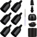 AC LAMP SOCKET, E27, BLACK