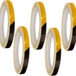 REFLECTIVE STICKERS - ROUND, YELLOW (5 pcs)