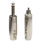 3P XLR PLUG TO RCA PLUG - NICKEL FINISH