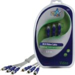 ​HQ STANDARD 3 x RCA MALE COMPONENT VIDEO CABLE 2.5m