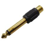 ADAPTOR ΑΠΟ JACK 6.35mm ΑΡΣ. MONO ΣΕ RCA ΘΗΛ. ΕΠΙΧΡΥΣΟΣ