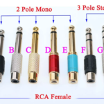 ADAPTOR ΑΠΟ JACK 6.5mm ΘΗΛ. MONO ΣΕ RCA ΑΡΣ.