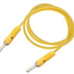 CABLE WITH BANANA PLUGS / YELLOW 100cm