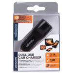 DUAL USB CAR CHARGER - 5V - 3.1A, 15W max.