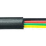 FLAT TELEPHONE CABLE 4C BLACK