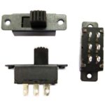 SLIDING SWITCH FOR PCB WITH 6 CONTACTS