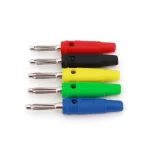 4mm PLUG MALE YELLOW. SCREW CONNECTION. STACKABLE