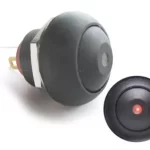 MINI PUSH BUTTON WITH RED LED 1P SPST OFF-(ON)