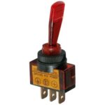 ON/OFF SWITCH WITH A LEVER ILLUMITAED AT 12V - RED