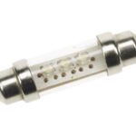 WHITE 12V LED CAR BULB. 3 LEDS (2pcs/blister)