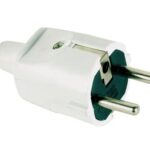 SCHUKO MALE PLUG SOFT ABS - WHITE