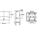 PANEL METER 30Vdc 60x47mm