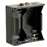 BATTERY HOLDER FOR 2 x D-CELL (WITH SNAP TERMINALS)