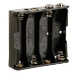 BATTERY HOLDER FOR 4 x AA-CELL (WITH SNAP TERMINALS)