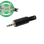 2.5mm MALE JACK CONNECTOR - PLASTIC BLACK STEREO