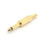 6.35mm JACK MONO MALE. GOLD