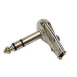 6.35mm JACK 90deg STEREO MALE. NICKEL