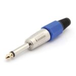 6.35mm JACK MONO MALE. BLUE. NICKEL. PROFESSIONAL