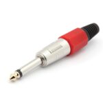 6.35mm JACK MONO MALE. RED. NICKEL. PROFESSIONAL
