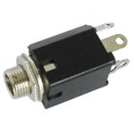 6.35mm JACK MONO FEMALE. CHASSIS MOUNT. INSERT SWITCH. IN HOUSING