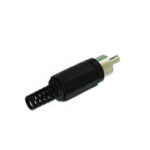 RCA PLUG MALE BLACK