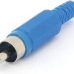 RCA PLUG MALE BLUE