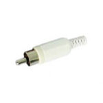 RCA PLUG MALE WHITE