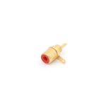RCA PLUG FEMALE RED. GOLD-PLATED. CHASSIS MOUNT