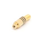 RCA PLUG FEMALE BLACK. TIP AND HOUSING GOLD-PLATED. SPRING CABLE GUIDE Ø6mm