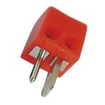 MALE 2P DIN PLUG 90deg . RED. SQUARE. SCREW CONNECTIONS