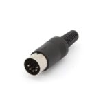 MALE 5P DIN PLUG BLACK