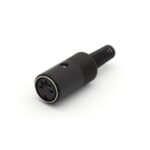 FEMALE 5P DIN PLUG BLACK
