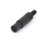FEMALE 6P MINI-DIN PLUG - BLACK