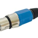 3P XLR SOCKET. NICKEL. BLUE