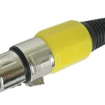 3P XLR SOCKET. NICKEL. YELLOW