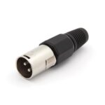 3P XLR PLUG. NICKEL. BLACK