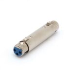 3P XLR SOCKET TO 3P XLR SOCKET - NICKEL FINISH