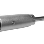 3P XLR PLUG TO 6.35mm JACK PLUG MONO - NICKEL FINISH