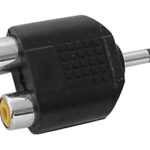 MALE 3.5mm MONO JACK TO 2 x FEMALE RCA