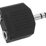 DUAL FEMALE 3.5mm STEREO JACK TO MALE 3.5mm STEREO JACK