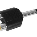 DUAL RCA FEMALE TO MALE 6.35mm MONO JACK