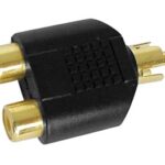 DUAL FEMALE RCA TO MALE RCA - GOLD-PLATED